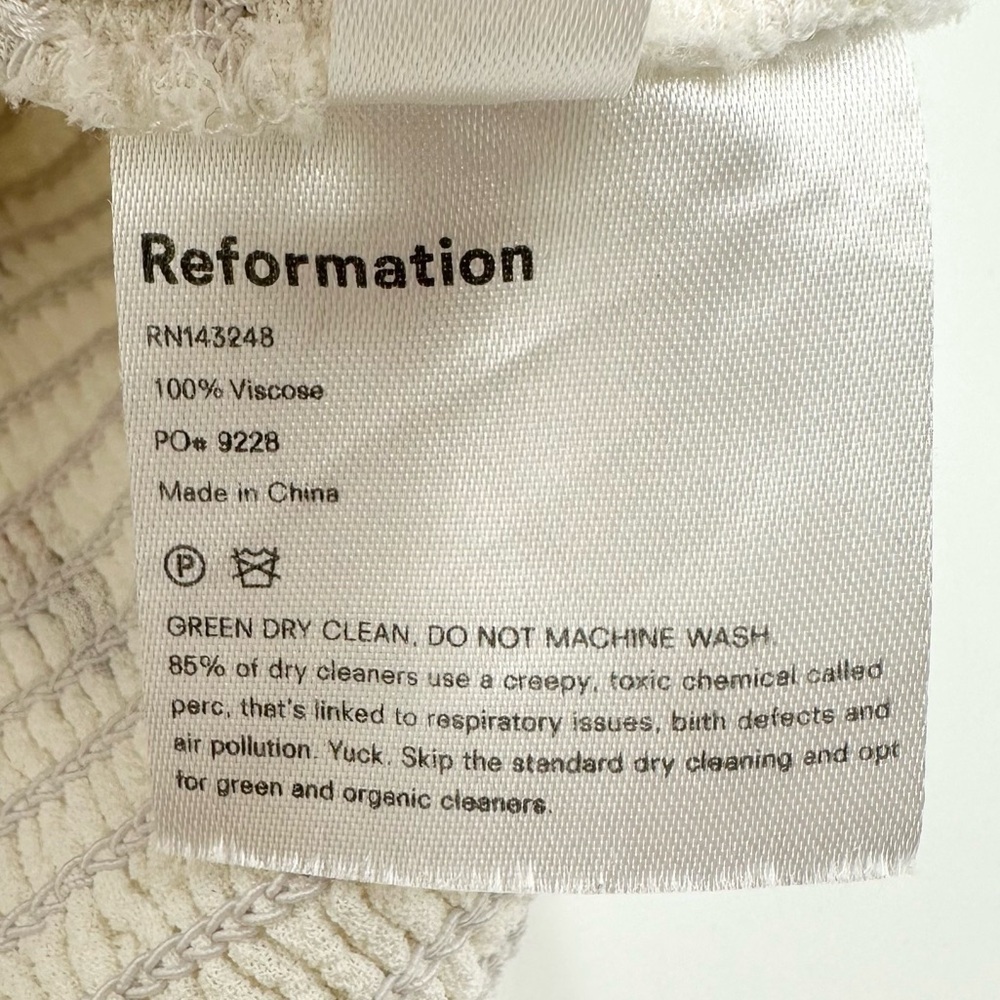 Reformation Sally Crop Top Smocked - Picture 7 of 7